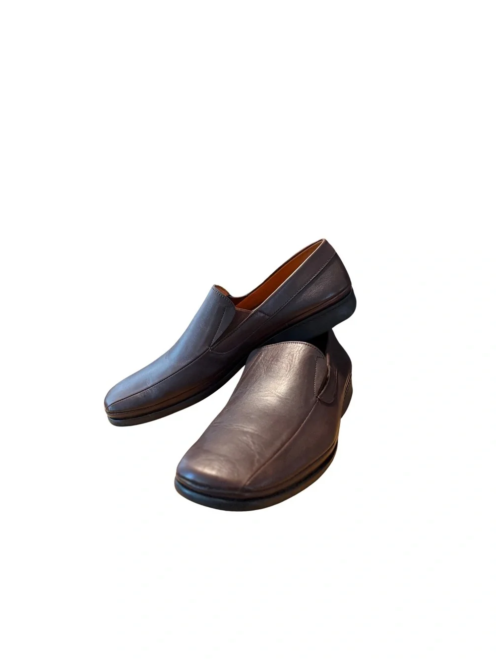 Size 12 Imac Men's Italian Leather Loafers - Dark Brown